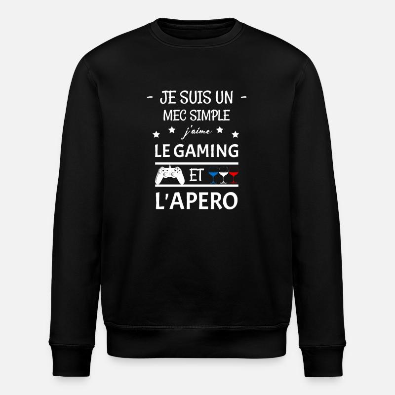 Apéro humour - Sweat bio ROLLER Stanley/Stella Unisexe - noir