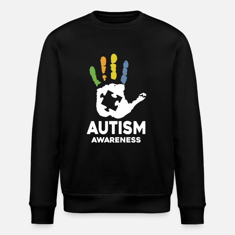 Autismus-Bewusstseins-Autismus T Shirts - Stanley/Stella Unisex Bio-Sweatshirt ROLLER - Schwarz
