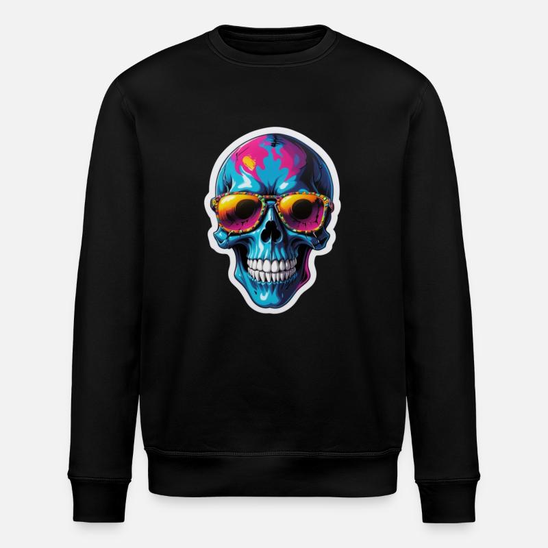 skull - Stanley/Stella ROLLER Unisex Organic Sweatshirt - black
