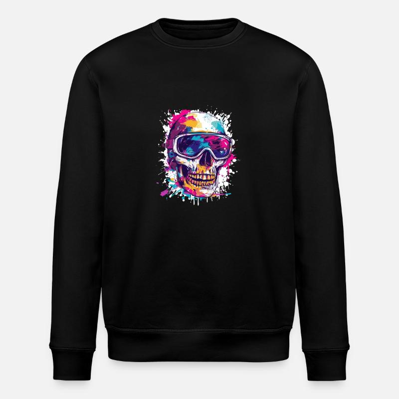 Ski Skull Ski Goggles - Stanley/Stella ROLLER Unisex Organic Sweatshirt - black