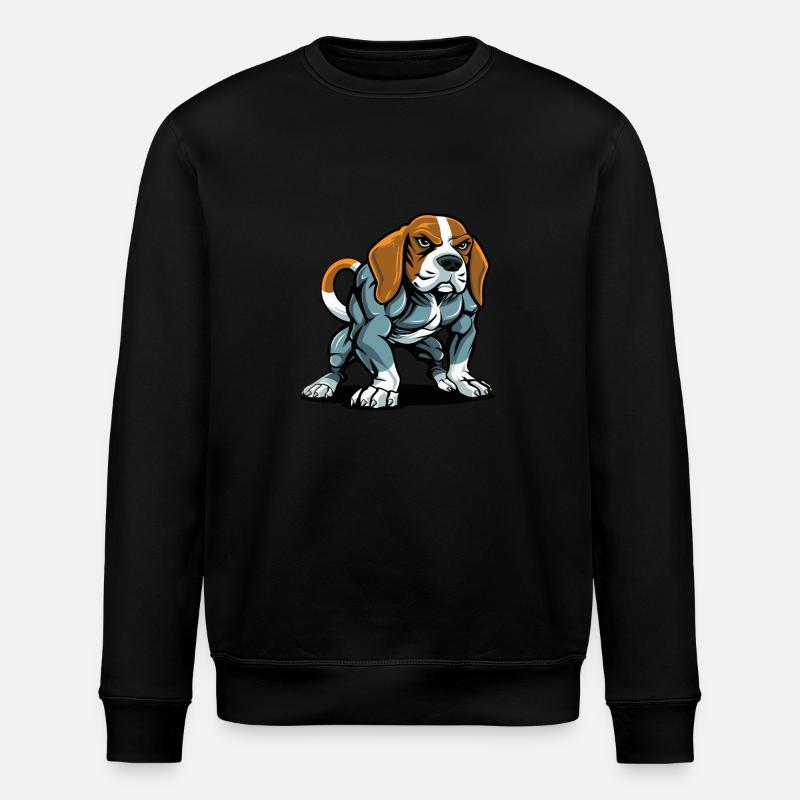 Beagle Chien Muscles Musculation - Sweat bio ROLLER Stanley/Stella Unisexe - noir