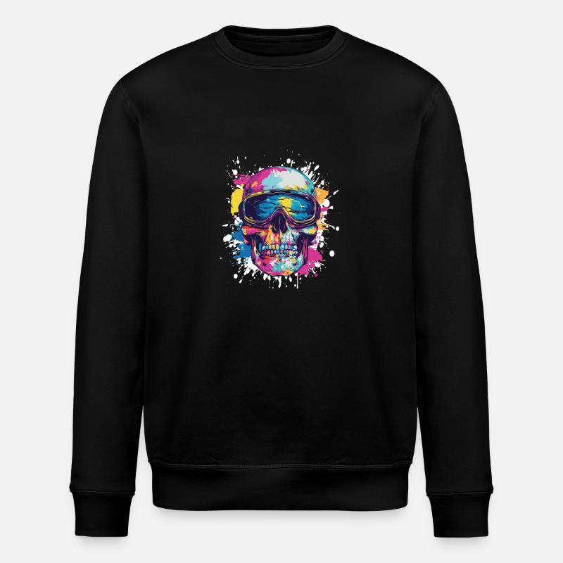 Ski Ski Goggles Skull - Stanley/Stella ROLLER Unisex Organic Sweatshirt - black