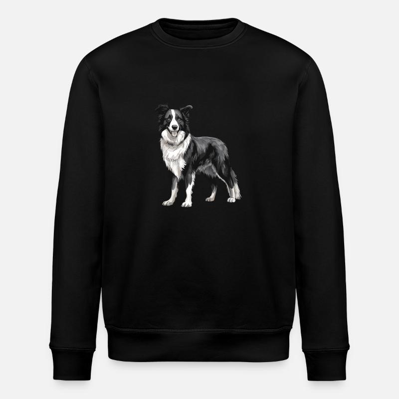 Border Collie Chien - Sweat bio ROLLER Stanley/Stella Unisexe - noir