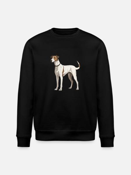 Greyhound Dog - Stanley/Stella ROLLER Unisex Organic Sweatshirt - black