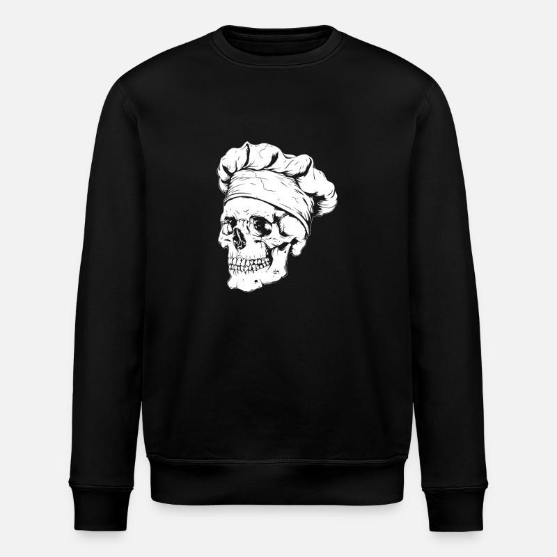 Chef Skull - Stanley/Stella ROLLER Unisex Organic Sweatshirt - black