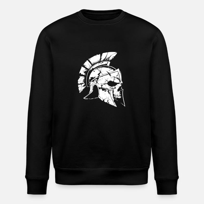 Crâne de gladiateur spartiate - Sweat bio ROLLER Stanley/Stella Unisexe - noir