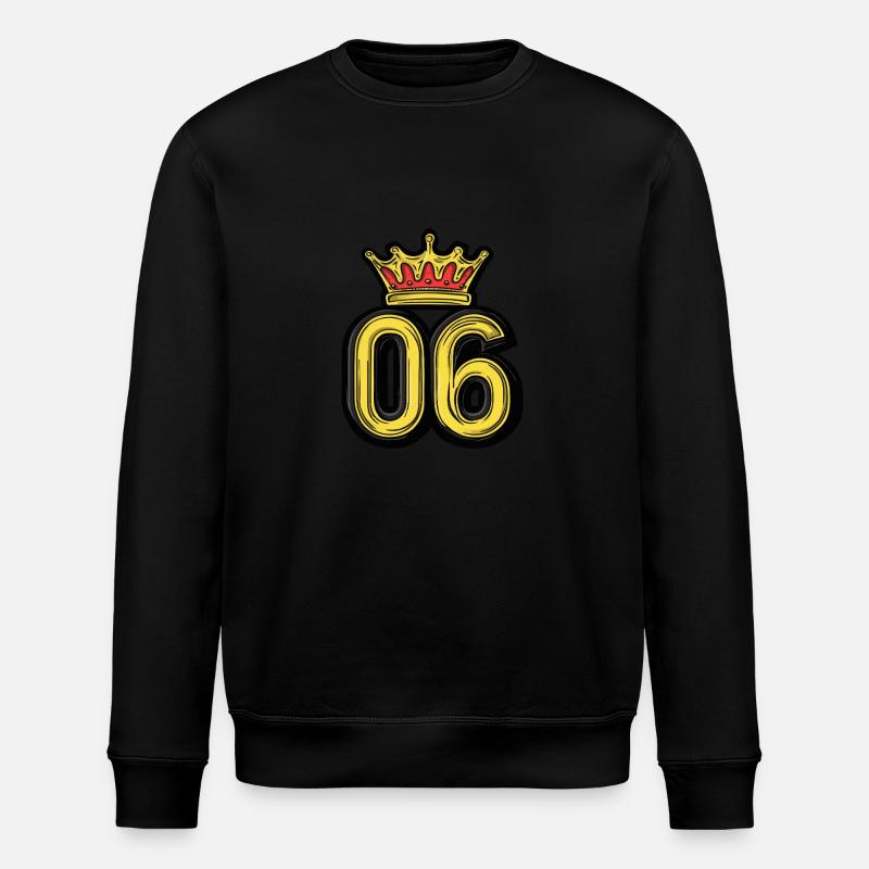 Couronne à 6 chiffres - Sweat bio ROLLER Stanley/Stella Unisexe - noir