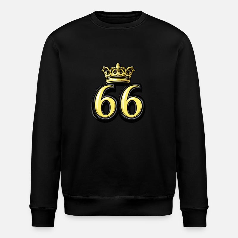 66 Number Krone - Stanley/Stella ROLLER Unisex Organic Sweatshirt - black