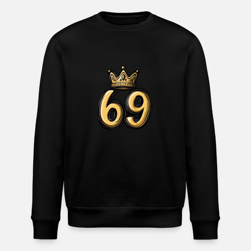 69 Nombre Couronne - Sweat bio ROLLER Stanley/Stella Unisexe - noir