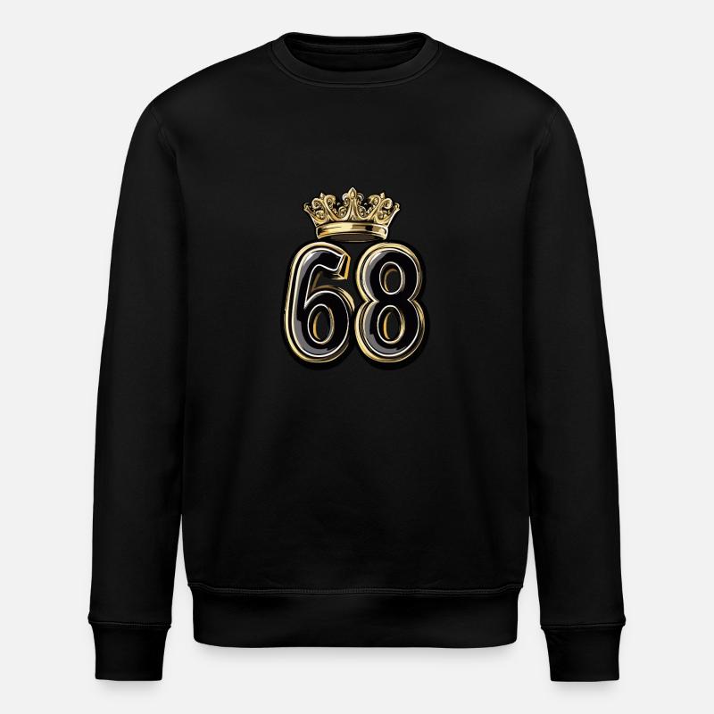 68 Nombre Couronne - Sweat bio ROLLER Stanley/Stella Unisexe - noir