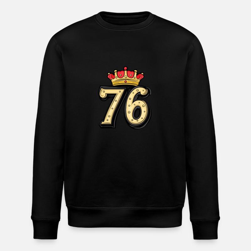 76 Nombre Couronne - Sweat bio ROLLER Stanley/Stella Unisexe - noir