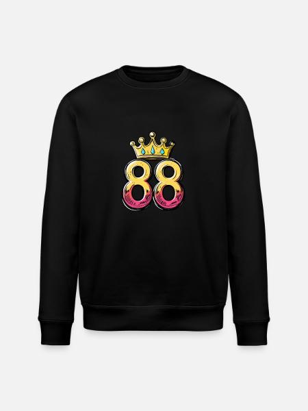 88 Number Crown - Stanley/Stella ROLLER Unisex Organic Sweatshirt - black