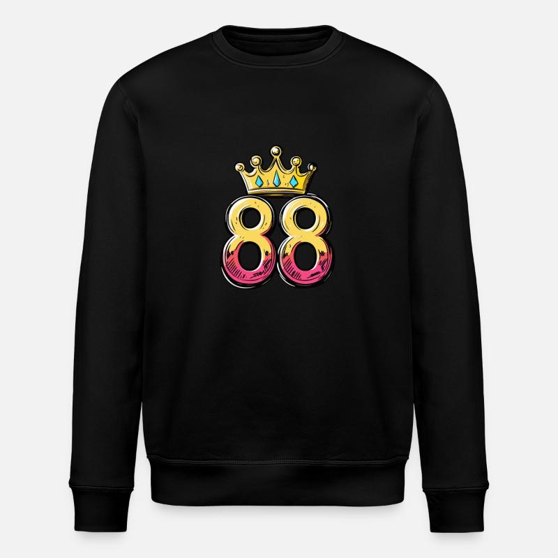 Couronne à 88 chiffres - Sweat bio ROLLER Stanley/Stella Unisexe - noir