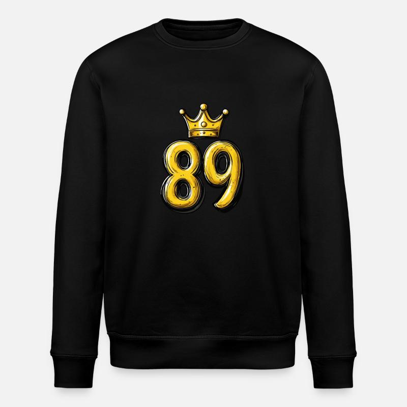 89 Zahl Krone - Stanley/Stella Unisex Bio-Sweatshirt ROLLER - Schwarz