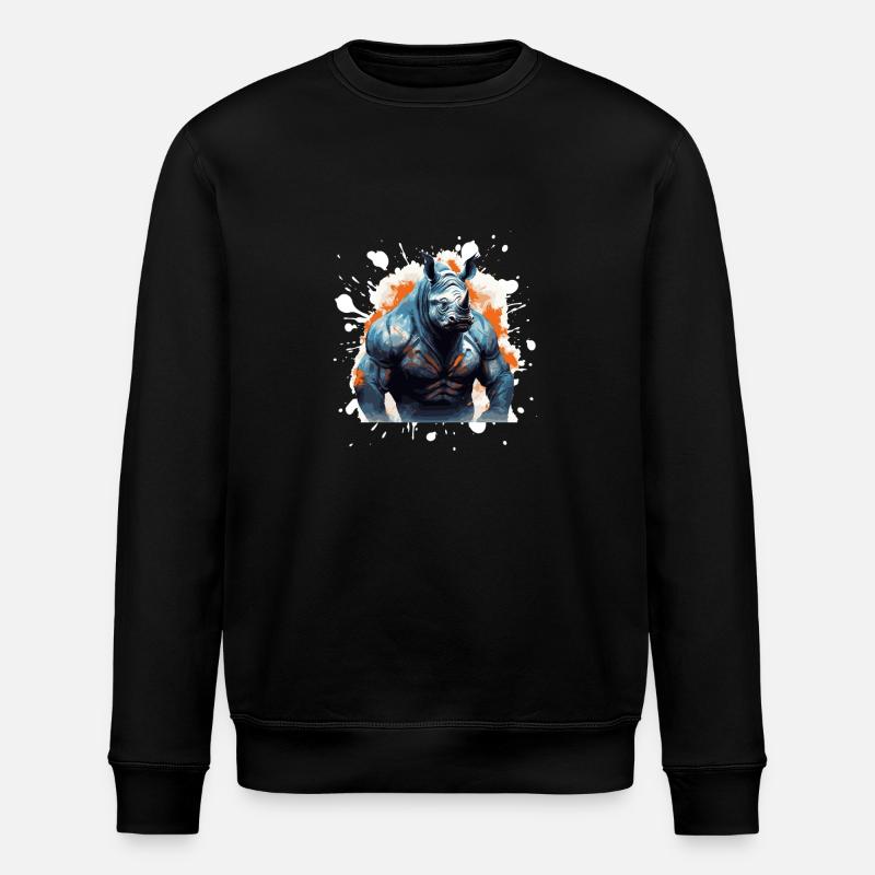 Rhino Muscles Bête Combattant - Sweat bio ROLLER Stanley/Stella Unisexe - noir