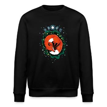 Gute-Nacht-Fuchs - Stanley/Stella Unisex Bio-Sweatshirt ROLLER - Schwarz - Vorne - Nik (191cm)