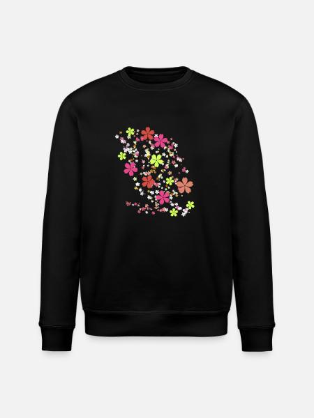 Fleurs,Fleur,Printemps,Fleurs,Rouge - Sweat bio ROLLER Stanley/Stella Unisexe - noir