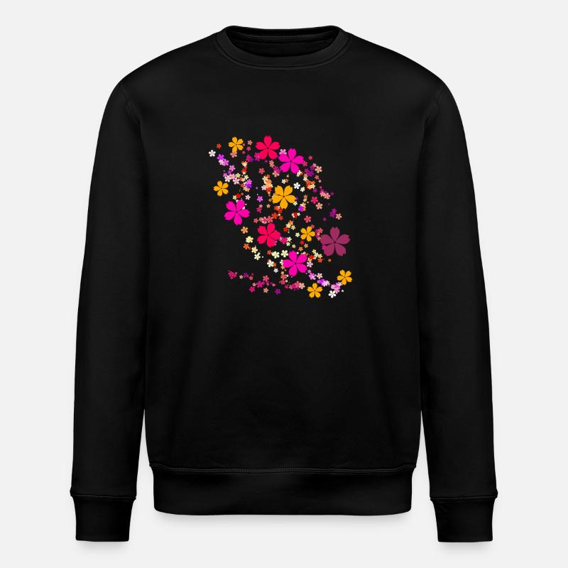 Fleurs,Fleur,Printemps,Fleurs,Roseau - Sweat bio ROLLER Stanley/Stella Unisexe - noir