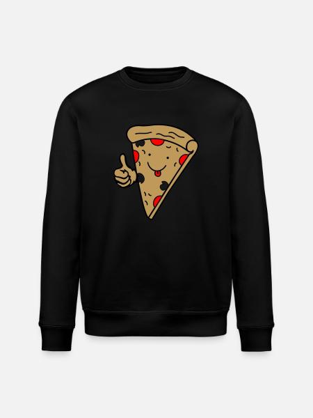 Pizza Comic 02 - Stanley/Stella ROLLER Unisex Organic Sweatshirt - black