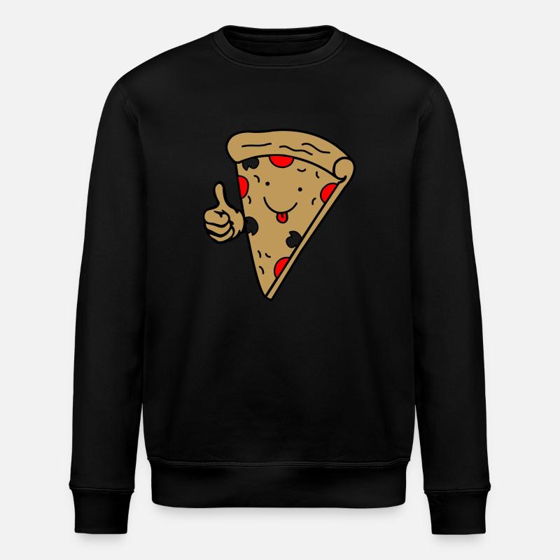 pizza comic 02 - Stanley/Stella Unisex Bio-Sweatshirt ROLLER - Schwarz