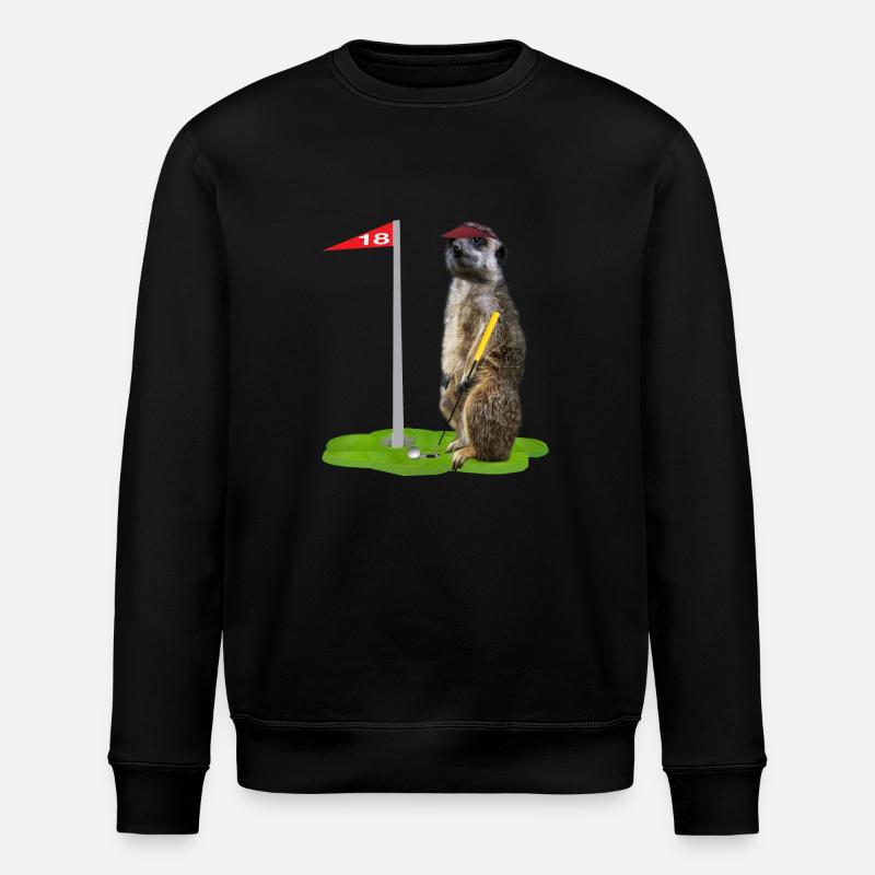 Golf-Erdmännchen - Stanley/Stella Unisex Bio-Sweatshirt ROLLER - Schwarz
