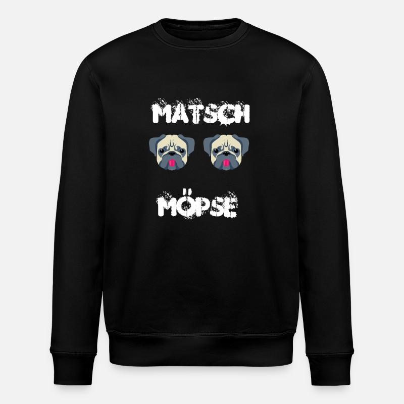 Matsch Möpse - Stanley/Stella Unisex Bio-Sweatshirt ROLLER - Schwarz