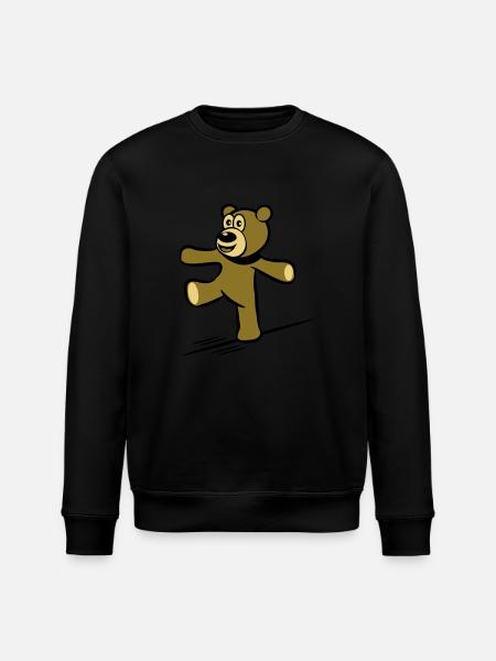 Teddybär Seiltanz balancieren - Stanley/Stella Unisex Bio-Sweatshirt ROLLER - Schwarz