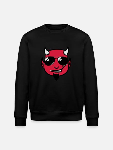 Devil deceitful goatee sunglasses - Stanley/Stella ROLLER Unisex Organic Sweatshirt - black