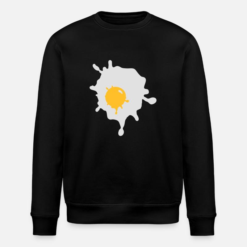 Fried egg - V2 - Stanley/Stella ROLLER Unisex Organic Sweatshirt - black