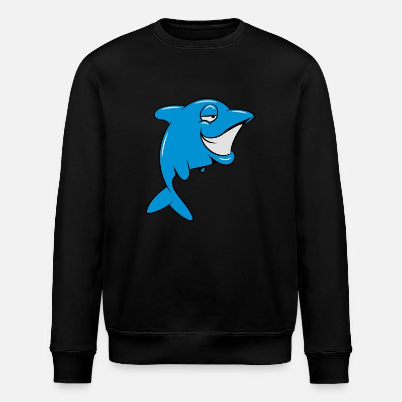 delfin witzig - Stanley/Stella Unisex Bio-Sweatshirt ROLLER - Schwarz