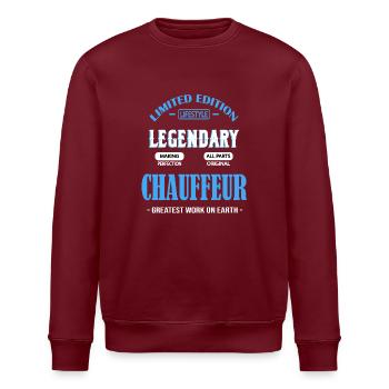 CHAUFFEUR - Sweat bio ROLLER Stanley/Stella Unisexe - bordeaux - Devant - Nik (191cm)