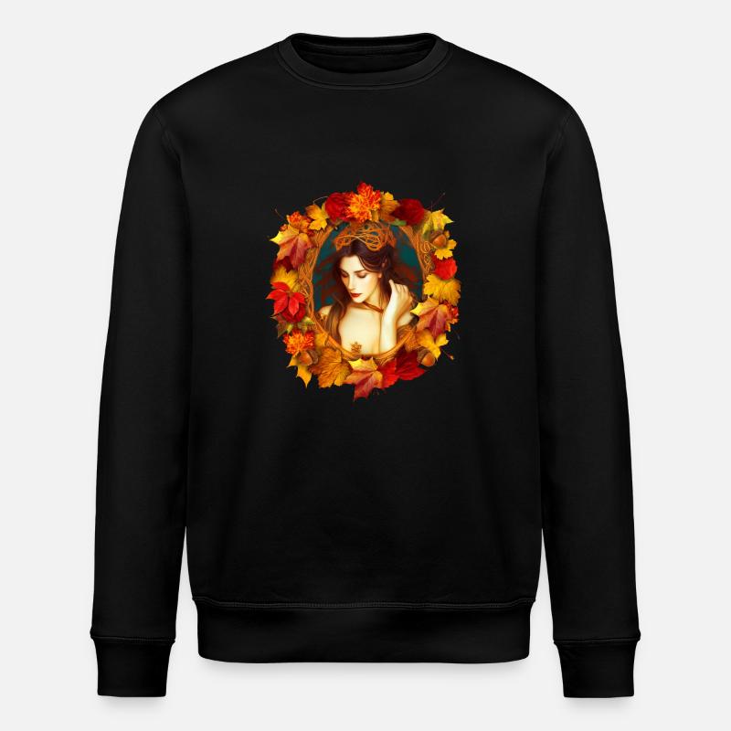 Fantasy-Kunst Herbst-Königin - Stanley/Stella Unisex Bio-Sweatshirt ROLLER - Schwarz