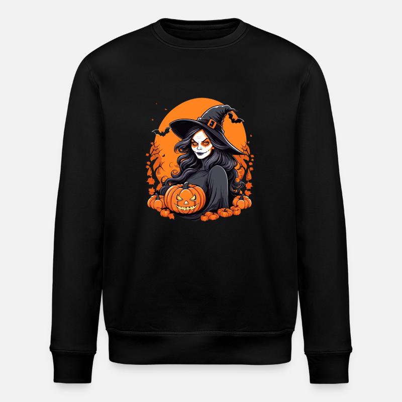 Halloween-Hexe - Stanley/Stella Unisex Bio-Sweatshirt ROLLER - Schwarz