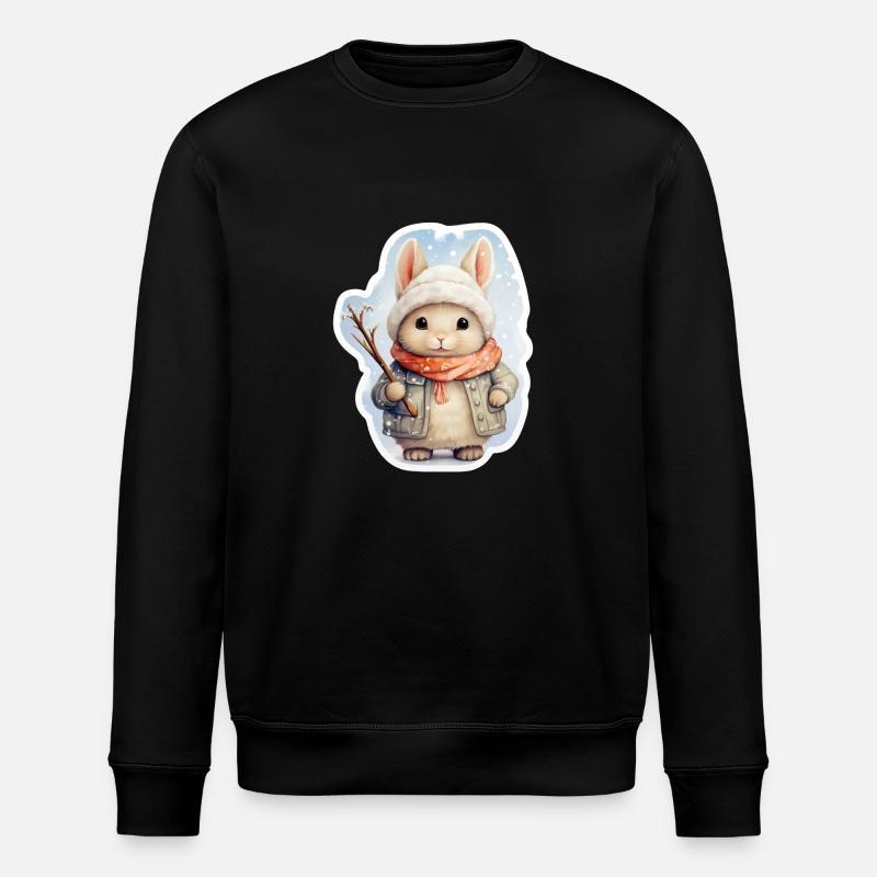 Snow Bunny - Stanley/Stella ROLLER Unisex Organic Sweatshirt - black