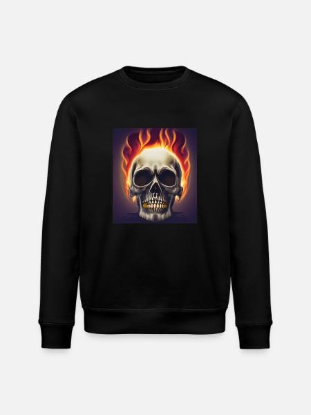Skull fire - Sweat bio ROLLER Stanley/Stella Unisexe - noir