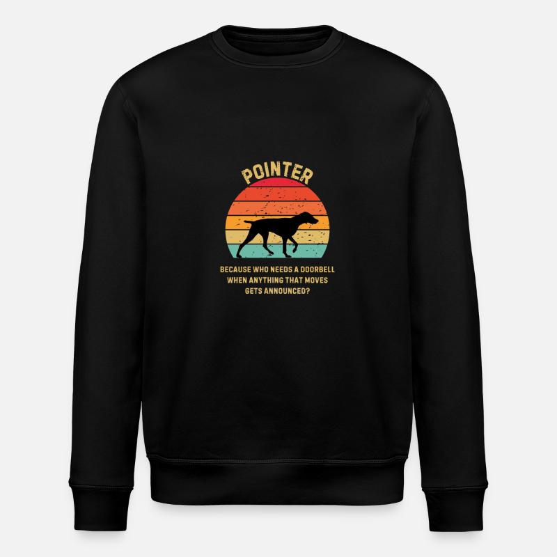 Pointer Retro Sunset - Stanley/Stella ROLLER Unisex Organic Sweatshirt - black