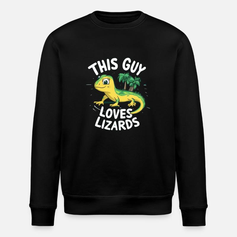 This Guy Loves Lizards - Stanley/Stella Unisex Bio-Sweatshirt ROLLER - Schwarz