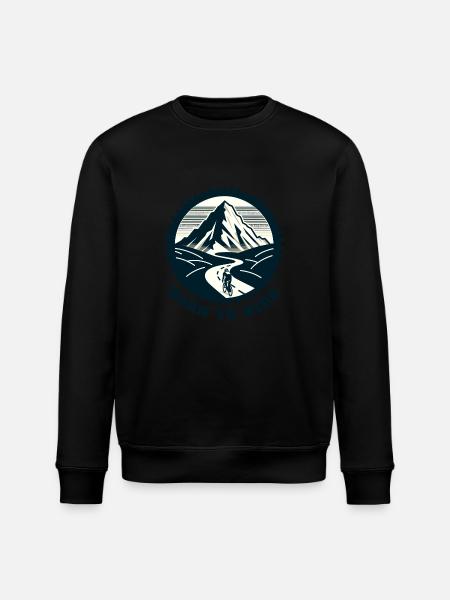 born to ride Kettenritzel Radfahrerin radfahren - Stanley/Stella Unisex Bio-Sweatshirt ROLLER - Schwarz