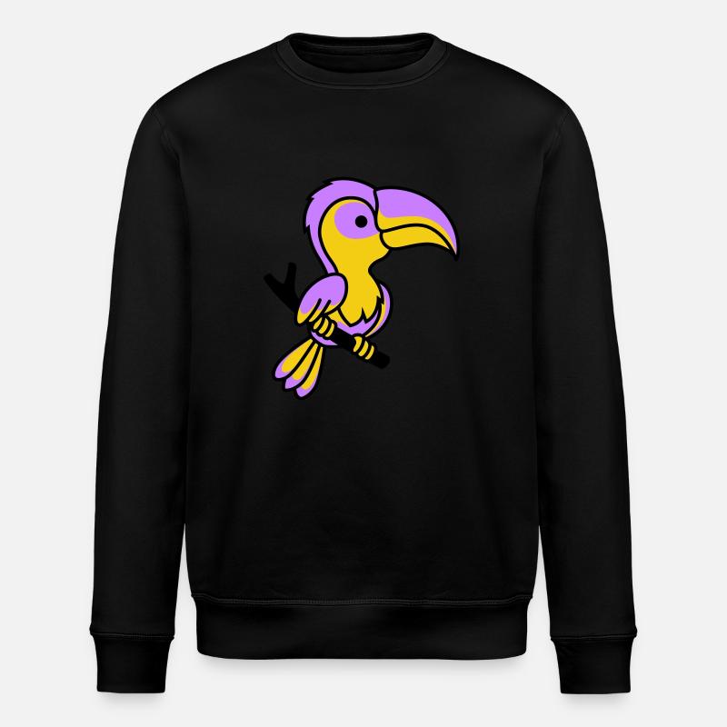 Parrot1 - Stanley/Stella ROLLER Unisex Organic Sweatshirt - black