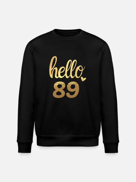 Hello 89 gold - Stanley/Stella ROLLER Unisex Organic Sweatshirt - black