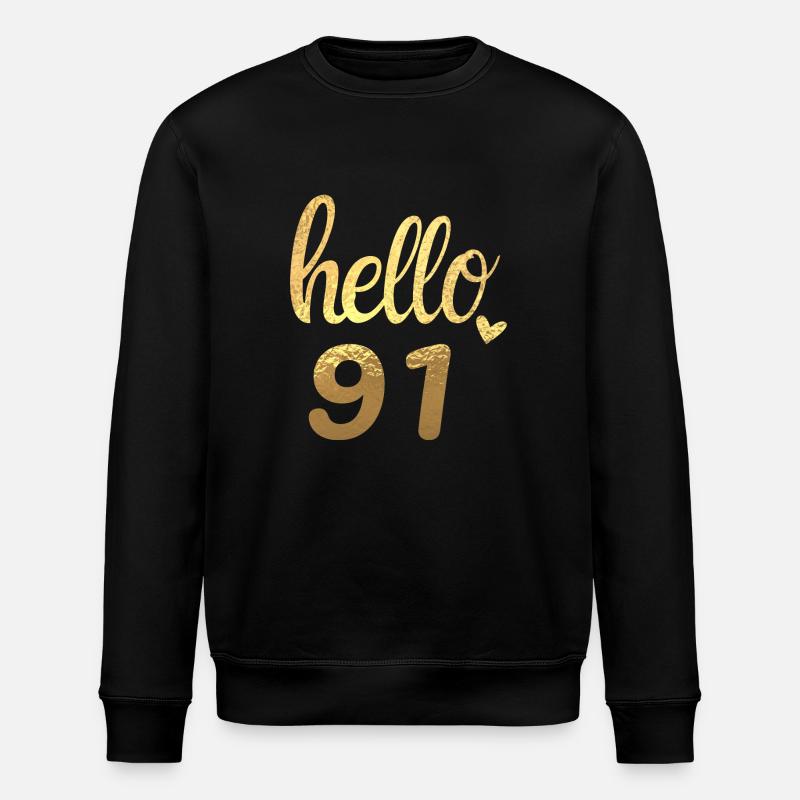 Hallo 91 gold - Stanley/Stella Unisex Bio-Sweatshirt ROLLER - Schwarz