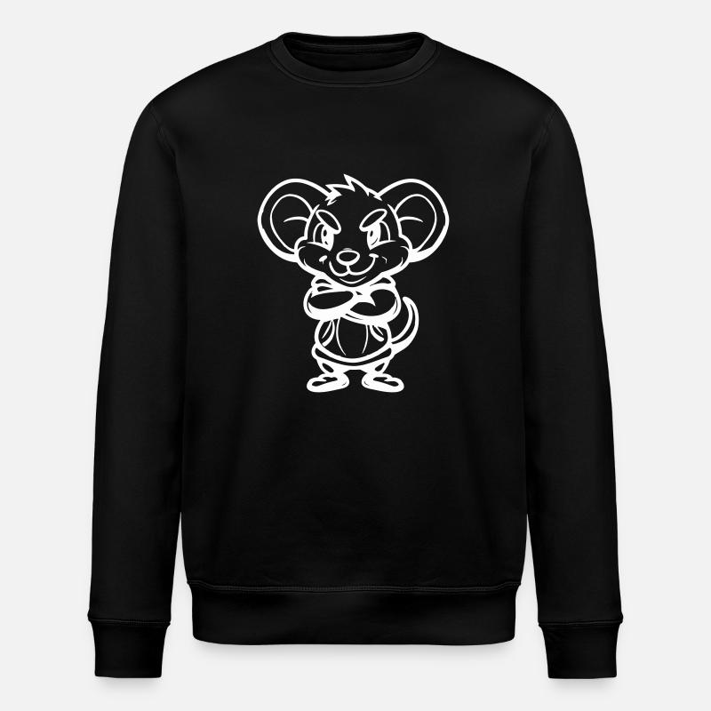 mouse - Stanley/Stella ROLLER Unisex Organic Sweatshirt - black