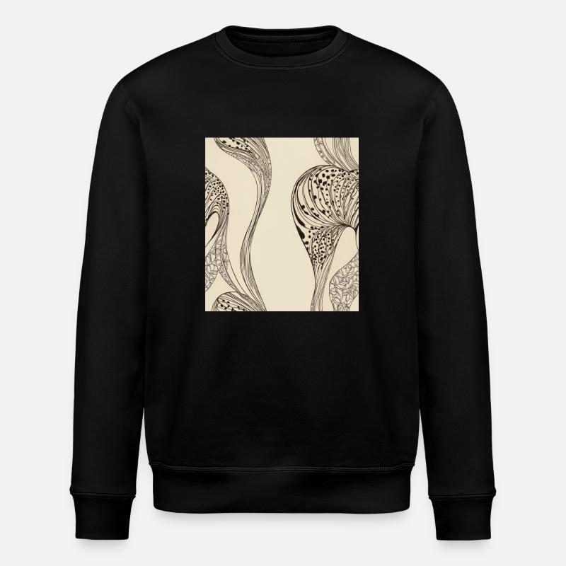 Abstract organic pattern - Stanley/Stella ROLLER Unisex Organic Sweatshirt - black