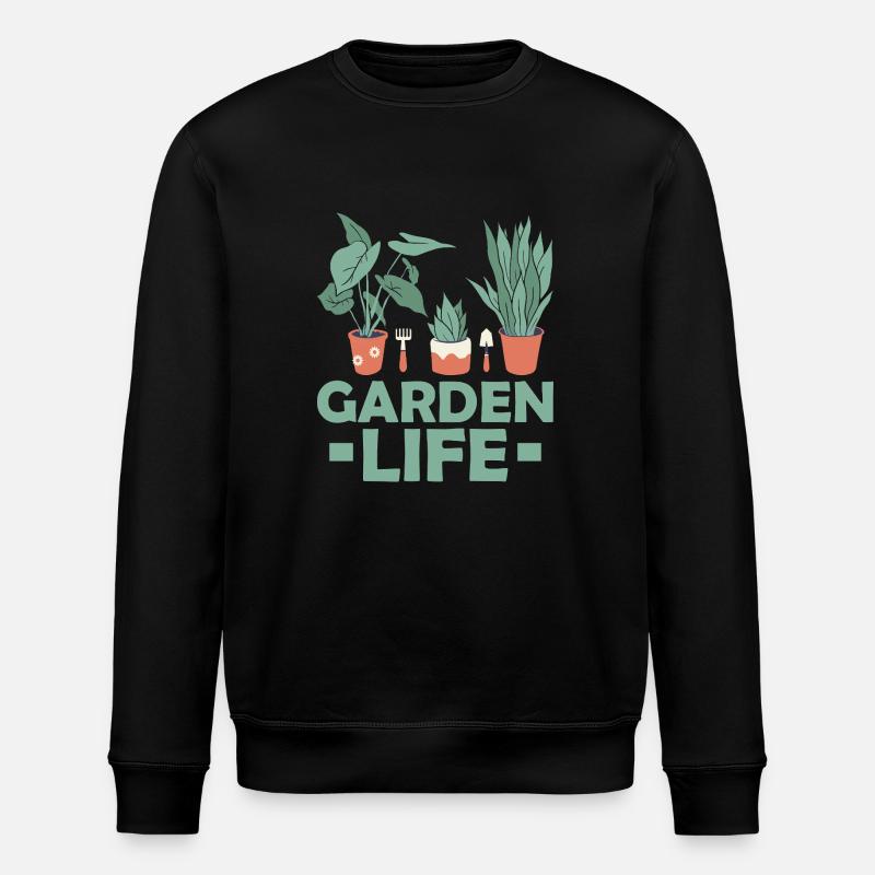 Jardin Jardinage Botanique - Sweat bio ROLLER Stanley/Stella Unisexe - noir