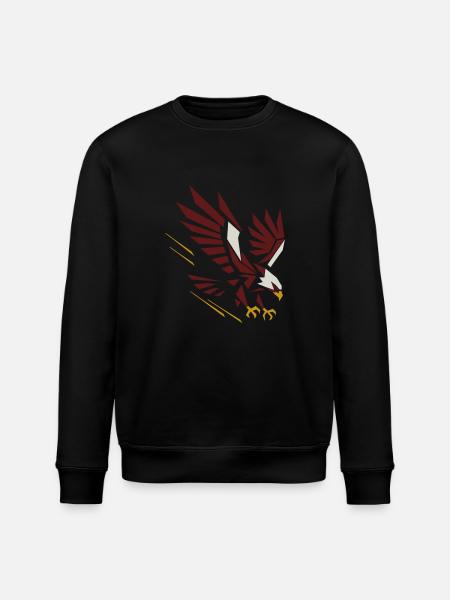 Geometric Eagle on Attack - Stanley/Stella ROLLER Unisex Organic Sweatshirt - black