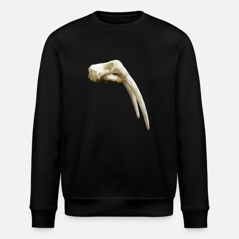 Skull of a walrus - Stanley/Stella ROLLER Unisex Organic Sweatshirt - black