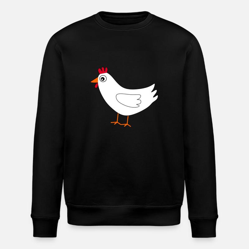 poulet blanc drôle - Sweat bio ROLLER Stanley/Stella Unisexe - noir