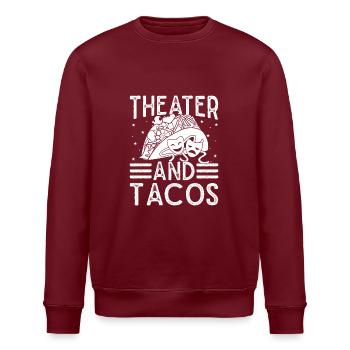 Theater And Tacos Actor Musical Design - Stanley/Stella Unisex Bio-Sweatshirt ROLLER - Burgunderrot - Vorne - Nik (191cm)