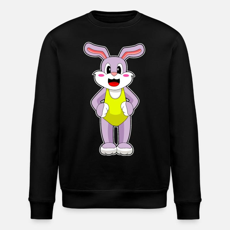 Bunny Swimming Swimsuit - Stanley/Stella ROLLER Unisex Organic Sweatshirt - black