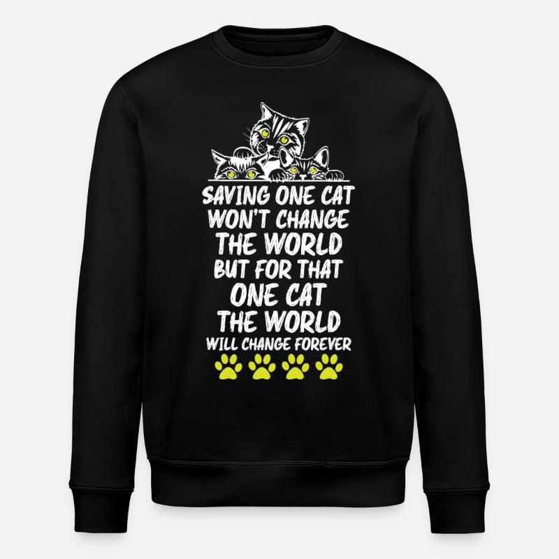 Cats Lover - Stanley/Stella Unisex Bio-Sweatshirt ROLLER - Schwarz